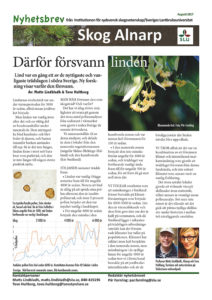 Newsclip with headline "Skog Alnarp". Illustration.