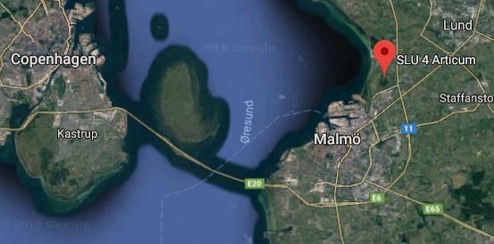 Map of Öresund. Illustration