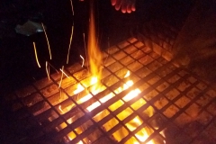 Camp fire. Photo.